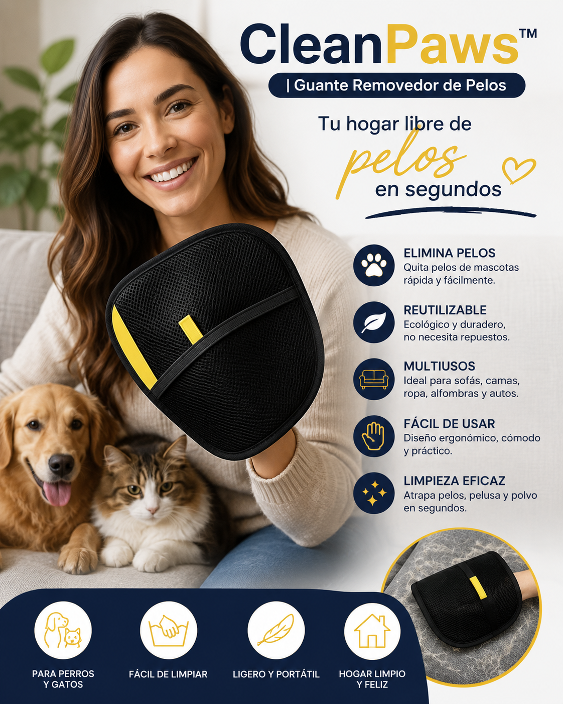 CleanPaws™ | Elimina Pelos de Mascotas en Segundos 🐾