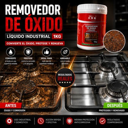 Removedor De Oxido Líquido Industrial 1kg – Convertidor y Protector de Superficies Metálicas
