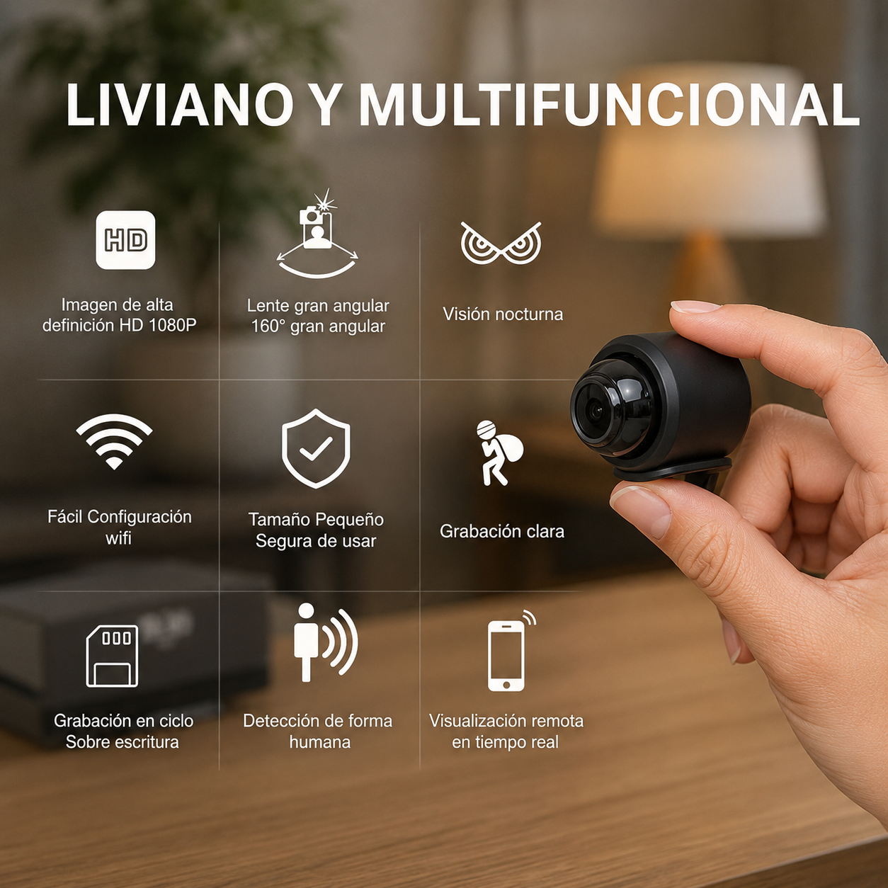 “InvisiCam™ — Protege tu hogar sin que nadie lo note.