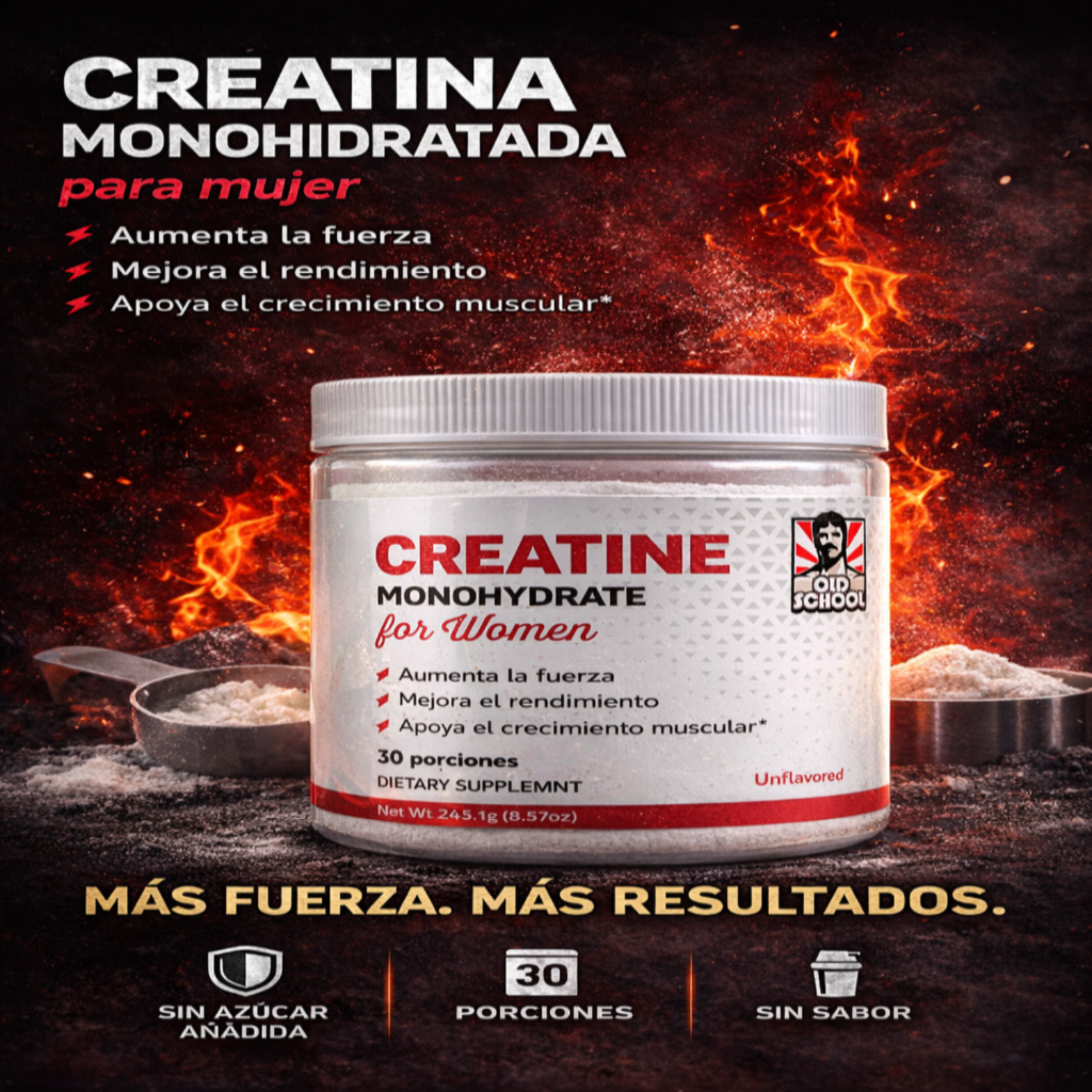 Creatina monohidratada para mujer - Fuerza, rendimiento