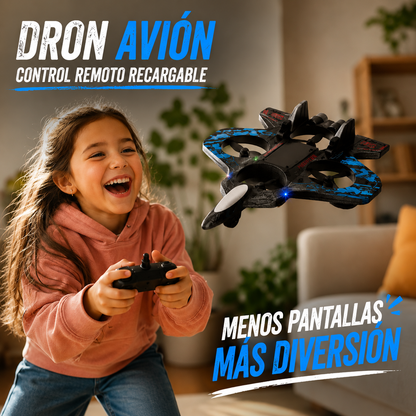 ✈️ Dron Avión con Control Remoto | Recargable